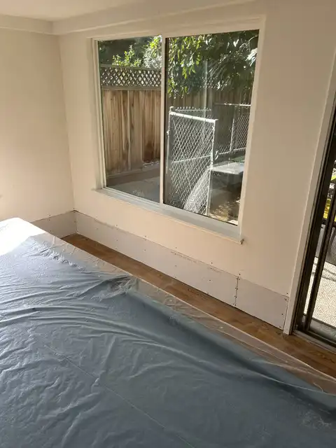 Small drywall repair & matching skip trowel texture 2026 project photo